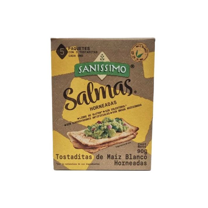 Sanissimo Salmas Baked Corn Tostada Crackers  90g (5x3 crackers)