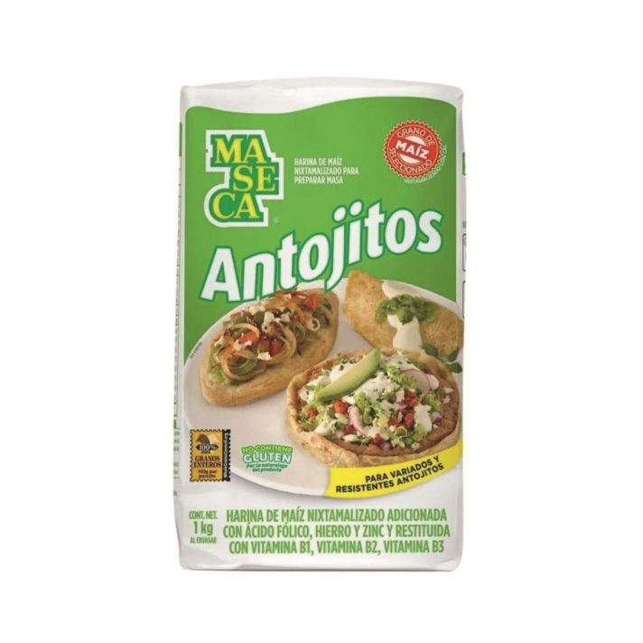 Maseca Masa Corn Flour for Antojitos Tortillas 1kg - Harina