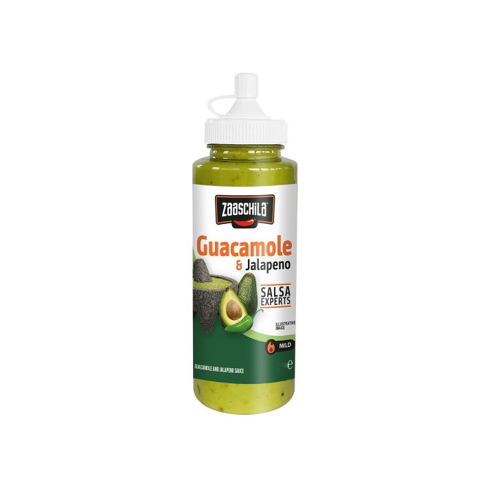 Zaaschila Salsa Guacamole con Jalapeno Squeeze 465g - MexBotana