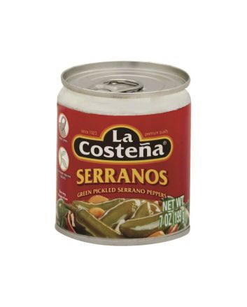 La Costena Pickled Green Serrano Peppers 199g